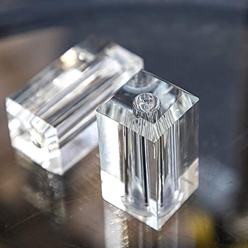 Set of 2 Refillable Crystal Salt Pepper Shakers