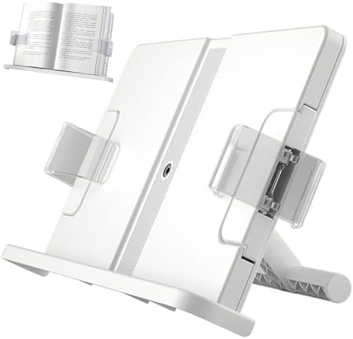 CAKEEYUM Expandable Adjustable Book Stand for Reading