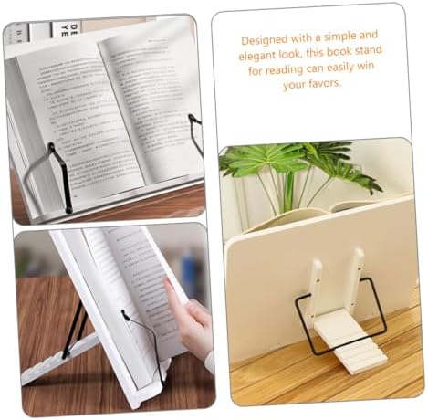 VILLCASE Adjustable Wood Book Stand for Cookbooks and Notebooks