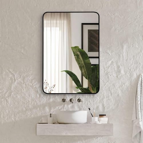 Newferro 22x30 Inch Silver Bathroom Mirror with HD Glass