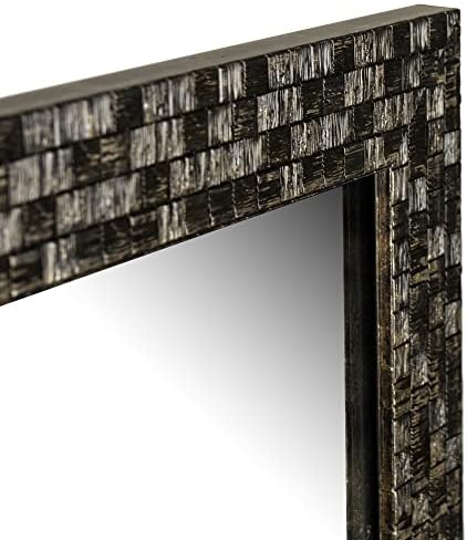 H A 40x24 Wall Mounted Mirror with Wooden Frame