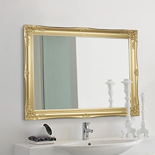 HA 32x24 Framed Wall Mirror Gold