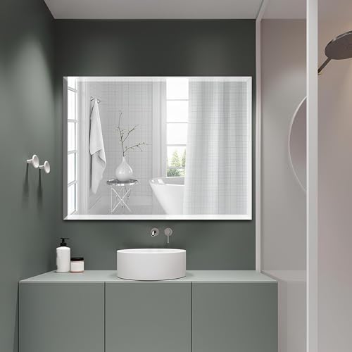 LTSRLL Frameless Wall Mirror 40x60cm Clear and Sharp