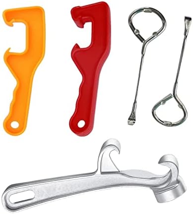 5 Pcs Bucket Lid Opener Set with Aluminum and Metal Tools