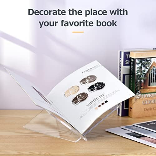 BUZHI X-Shaped Acrylic Cookbook Stand for Books and Magazines
