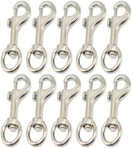 10pcs 18 Inch Swivel Snap Hook Buckles Silver