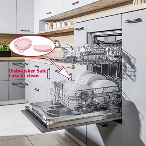 Uyauld Manual Can Opener with Bottle Opener and Silicone Lid Covers - Pink