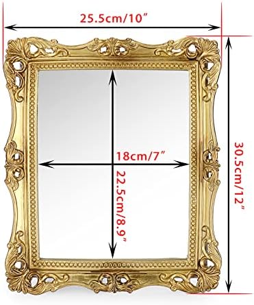 Sumnacon 12x10 Inch Vintage Gold Mirror