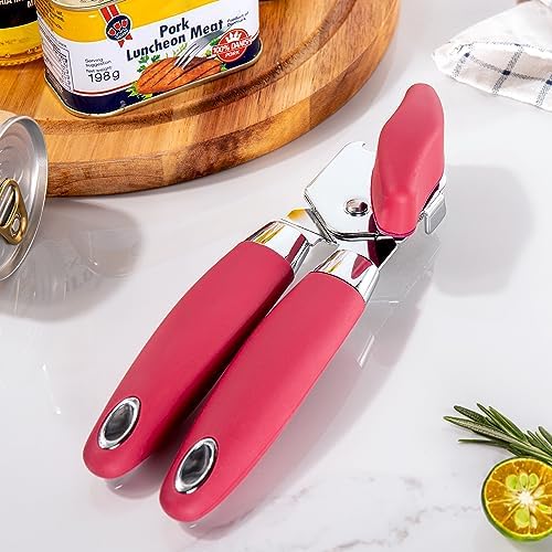 TJ POP Manual Can Opener with Bottle Opener Red