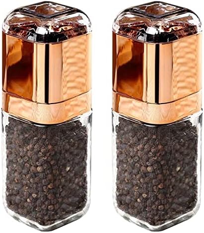 LEIXIUSM Pepper and Salt Grinders Set with Adjustable Mill