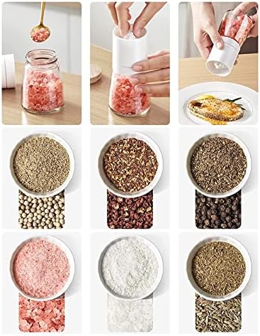 LEIXIUSM Refillable Pepper Mill 2pc Ceramic Grinders 1