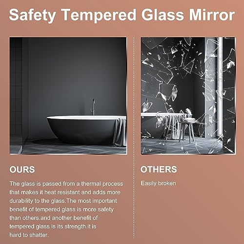 Arched Black Bathroom Mirror 20x30 Inch