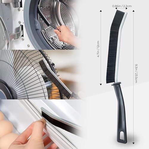 3-Piece Crevice Cleaning Brush Set for Window Sill Gap and Seam