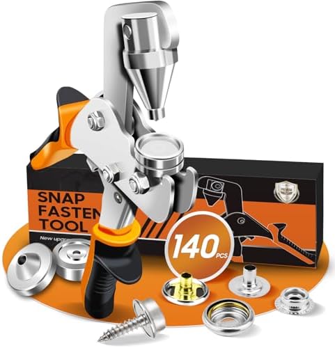 Toolhoper Snap Fastener Tool with 140 Pcs Boat Cover Snaps
