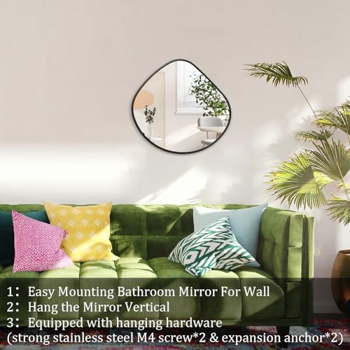 Modern Irregular Metal Framed Wall Mirror