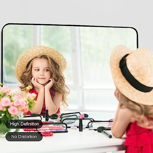 ARTWIND 40x30 Inch Modern Wall Mirror with Black Frame
