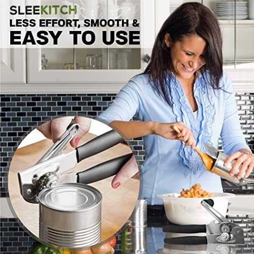 Sleekitch Heavy Duty Manual Can Opener with Bottle Opener
