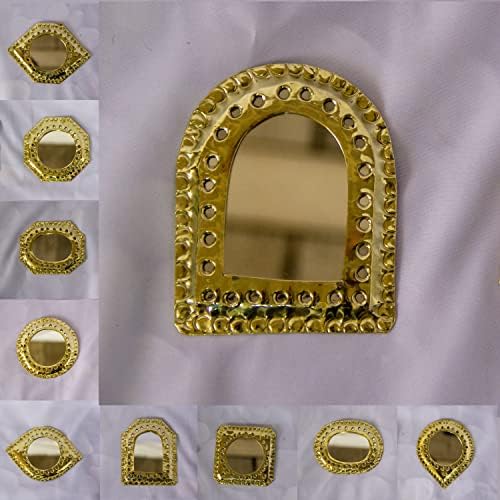 Handmade Brass-Arch Mirror with Silver Engraving 1