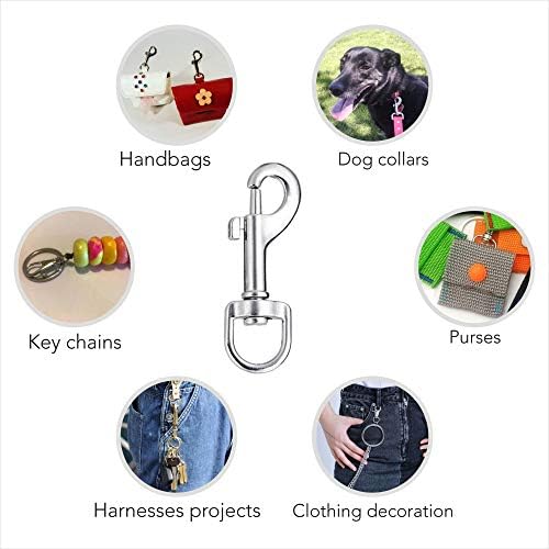 Lucky Goddness 50pcs Swivel Snap Hooks for DIY and Pet Collars