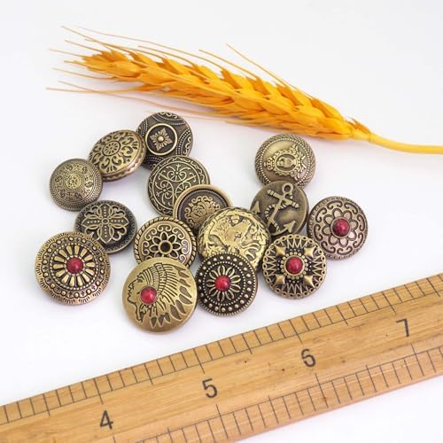 Youmeizer Antique Fasteners Snap Buttons Set Bronze
