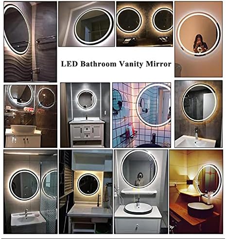 Round LED Bathroom Mirror with Touch Switch and Anti-Fog Light
