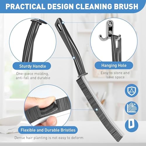 6 Piece Hard Bristle Crevice Cleaning Brush Set