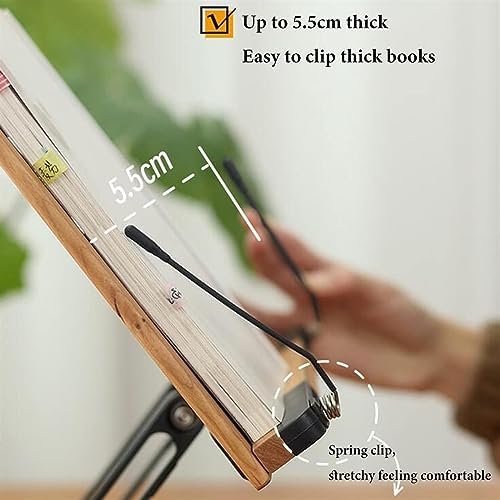 Yuidaaavzz Walnut Book Stand with 360 Rotate