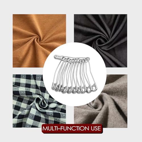 100 Pack Curved Safety Pins for Quilting