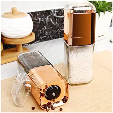 LEIXIUSM Pepper and Salt Grinders Set with Adjustable Mill