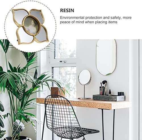 FAVOMOTO Vintage Resin Flower Wall Mirror