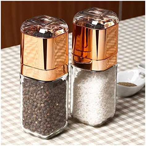 LEIXIUSM Pepper and Salt Grinders Set with Adjustable Mill