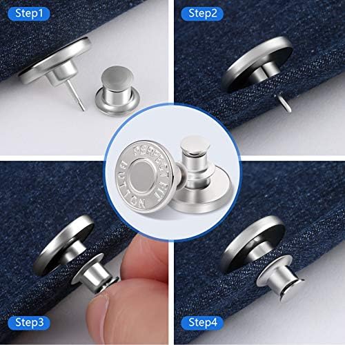 Ceryvop 12PCS Reusable Jeans Button Set