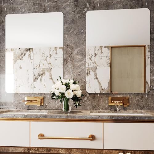 Frameless Bathroom Mirror 30x40 HD for Vanity Over Sink