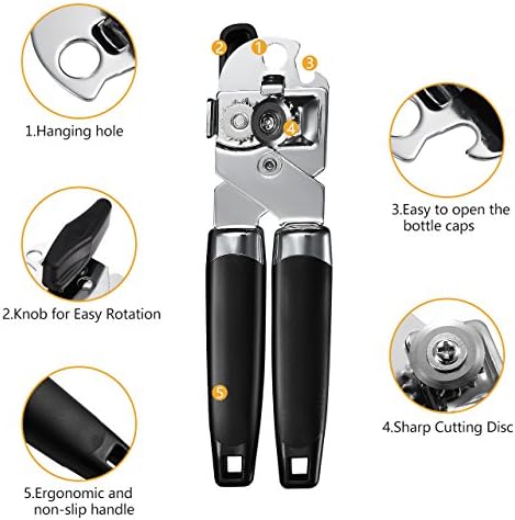 MOOREDLIFE Handheld Can Opener 3-in-1 Heavy Duty