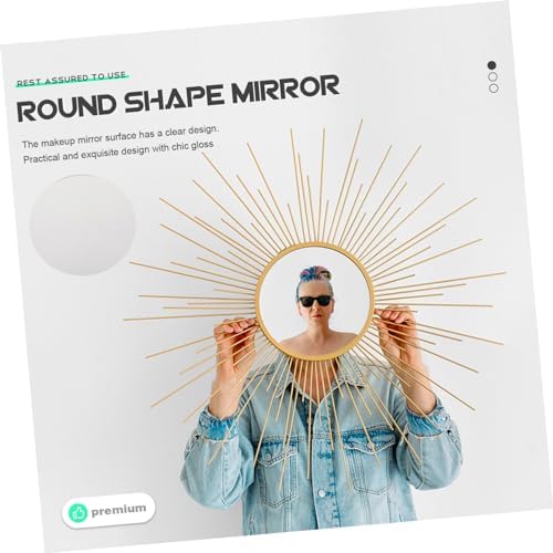 FRCOLOR Round Makeup Mirror for Wall Mount
