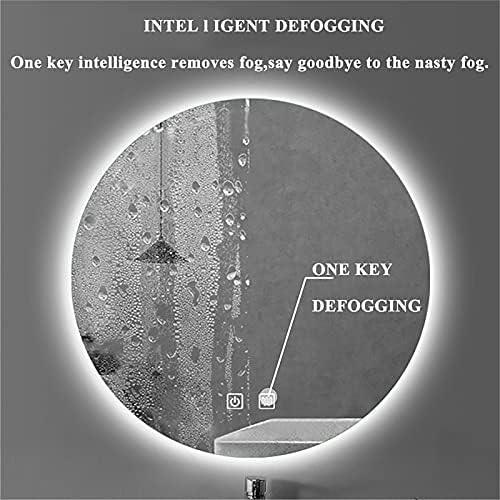 20 Inch LED Round Bathroom Mirror with Touch Switch