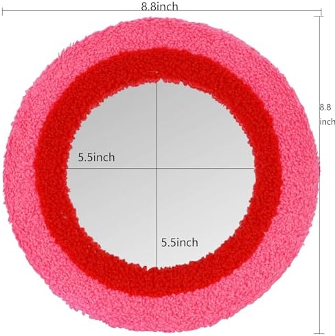 LuHeToz 88 Inch Round Flannel Mirror
