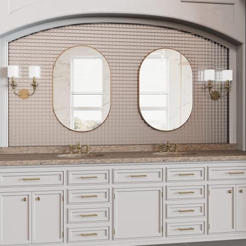 CONGUILIAO Gold Oval Wall Mirror 20x30