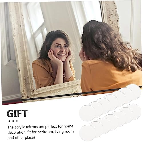 PRETYZOOM 30pcs Acrylic Mirror Wall Stickers