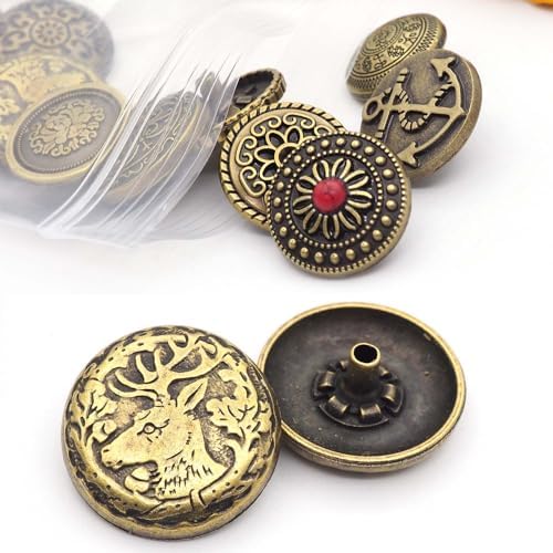Youmeizer Antique Fasteners Snap Buttons Set Bronze