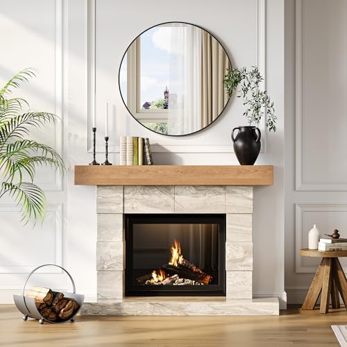 IDEALHOUSE 18 Inch Black Round Wall Mirror