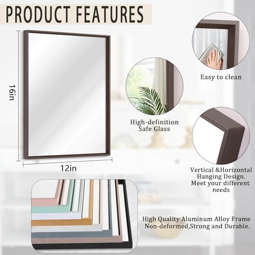 AAZZKANG Rectangular Metal Bathroom Vanity Mirror
