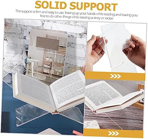 SEWACC Transparent X-Shaped Cookbook Stand for Home Office Use