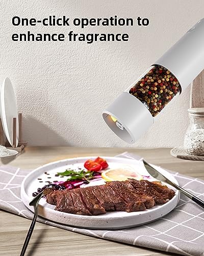 WONMAKE Salt and Pepper Grinder with Cleaning Brush