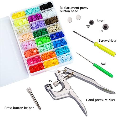LYNDA Snap Fasteners Pliers Set 360 Pcs T5
