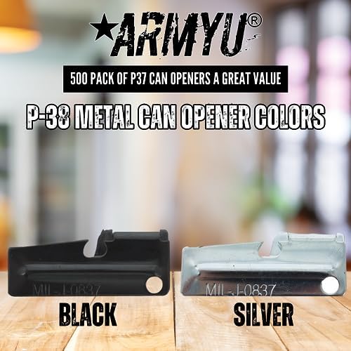 ARMYU P-38 Can Openers 500 Pack Steel Army Style Manual