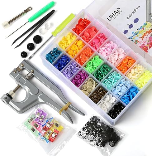 LIHAO Snaps and Snap Pliers Set for Sewing Crafts