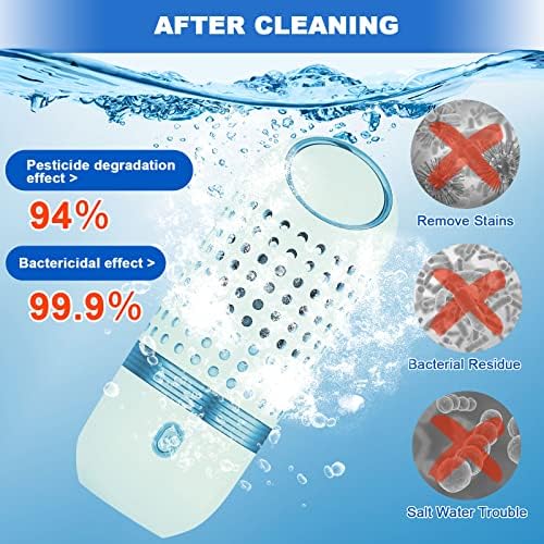 Fruit and Vegetable Purifier with OH-Ion Tech Portable USB Cleaner Blue