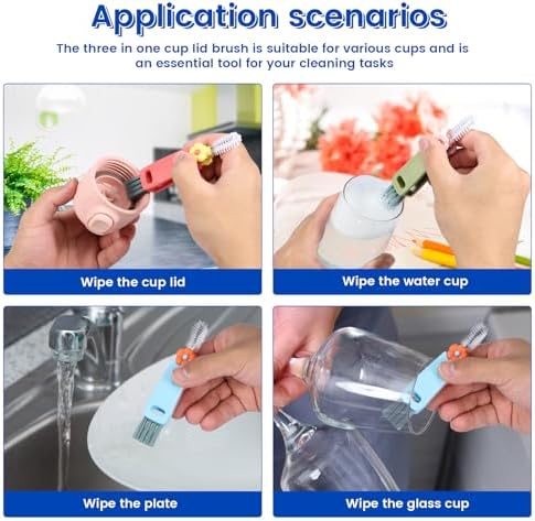 6 Pcs 3 in 1 Cup Lid Cleaning Brush Set 1