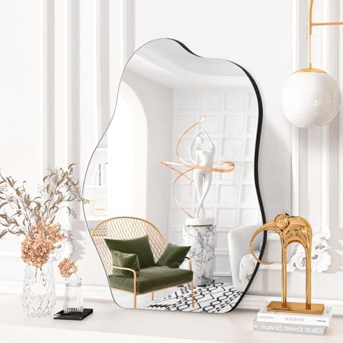 Lzuso Asymmetrical Cloud Wall Mirror Decor